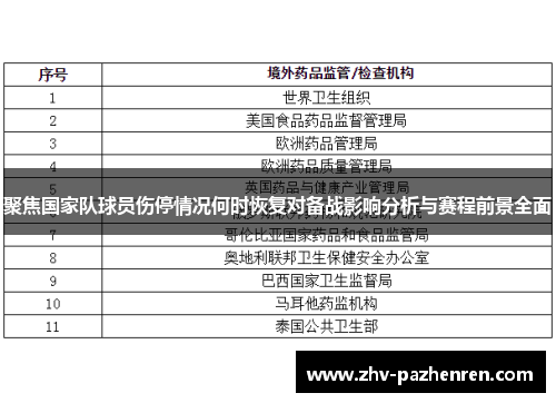 聚焦国家队球员伤停情况何时恢复对备战影响分析与赛程前景全面